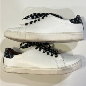 Jack Rogers - Rory Sneakers, White Sneakers with Black Patterned Accents, 8.5